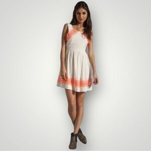 Free People Alabaster Georgia Neon Lace Mini Dress Size 4.
